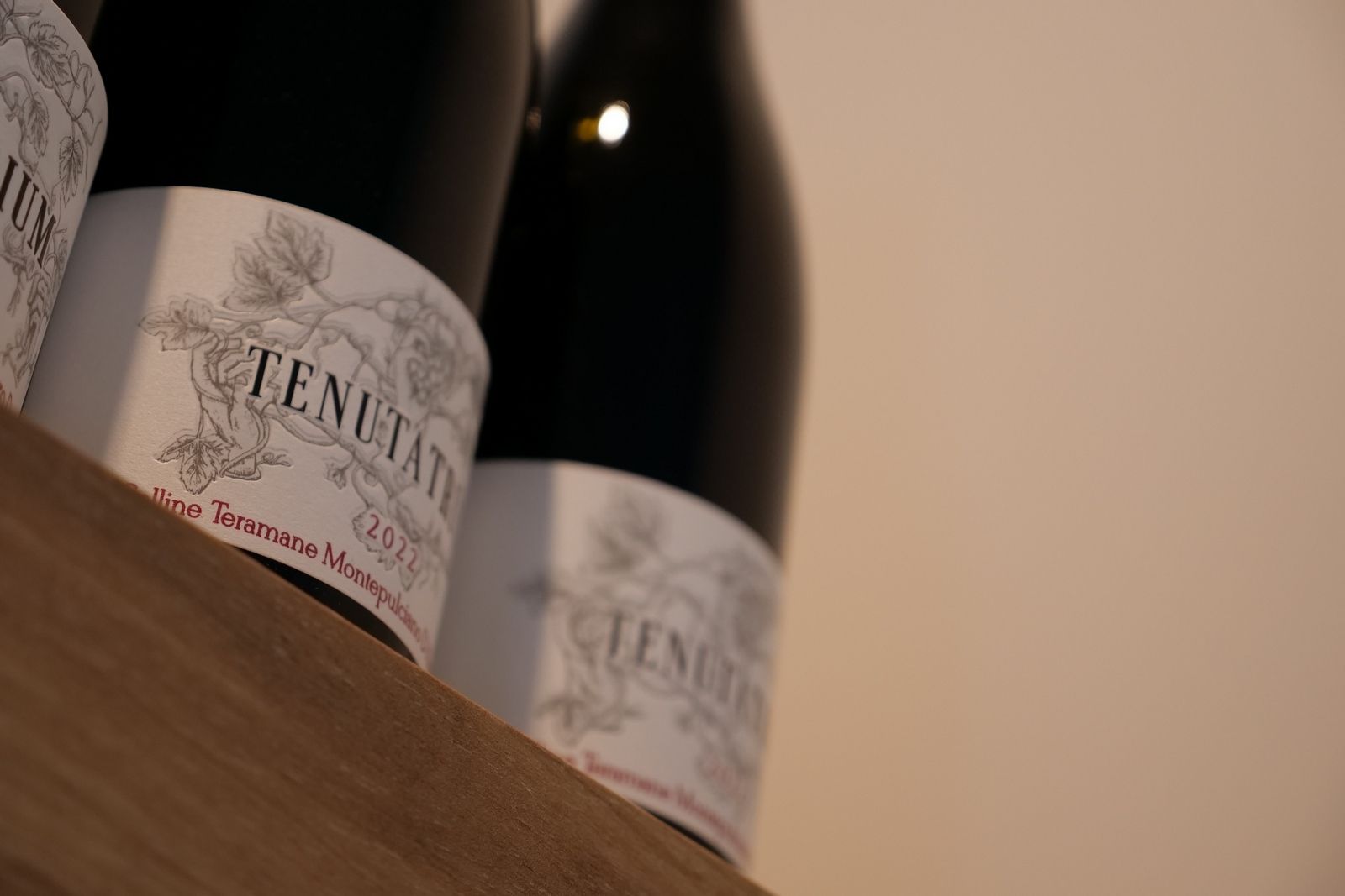 bottiglie Montepulciano Agriturismo cena degustazione in cantina Tenuta Trium a Notaresco di Teramo