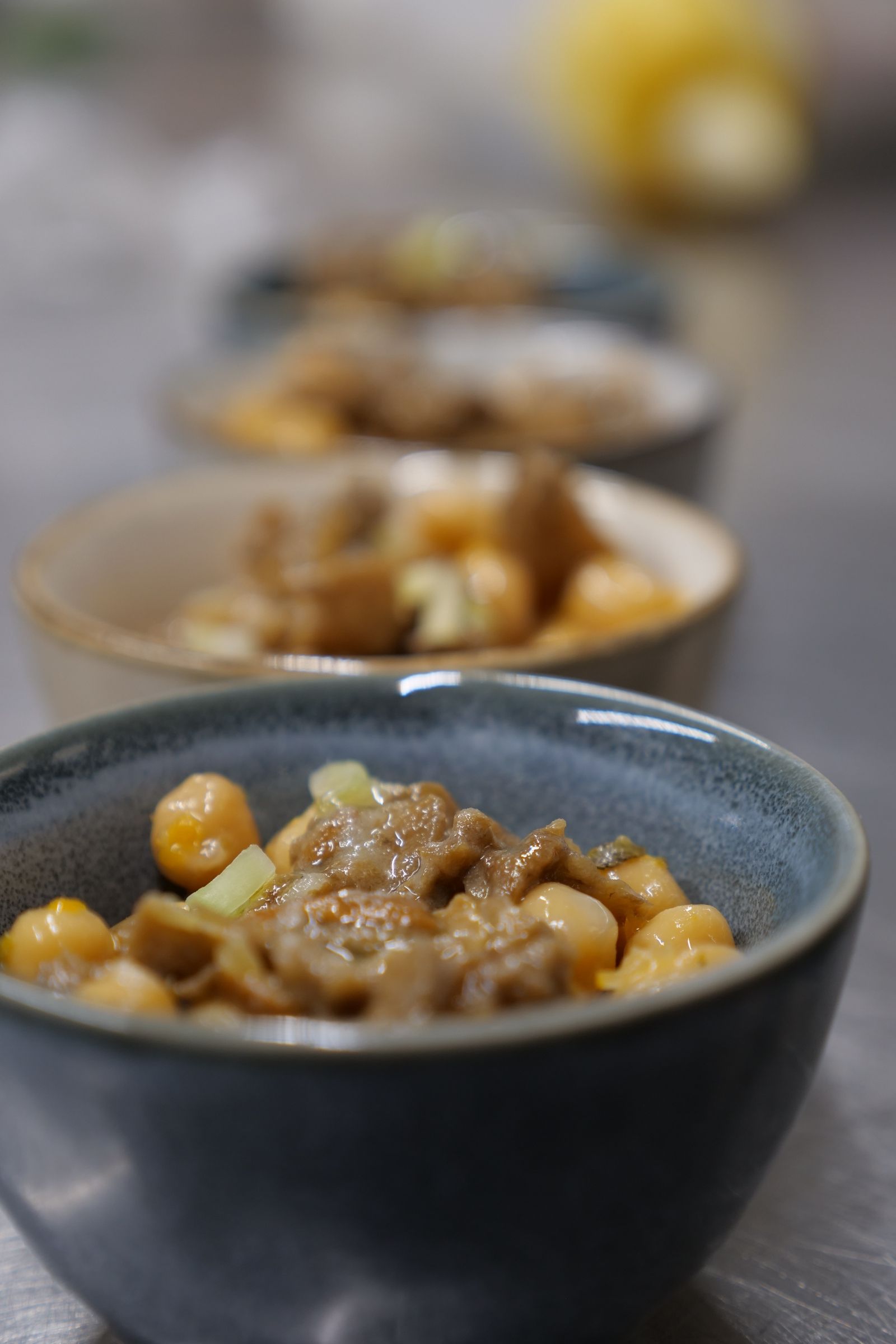 piatti di ceci Agriturismo cena degustazione in cantina Tenuta Trium a Notaresco di Teramo