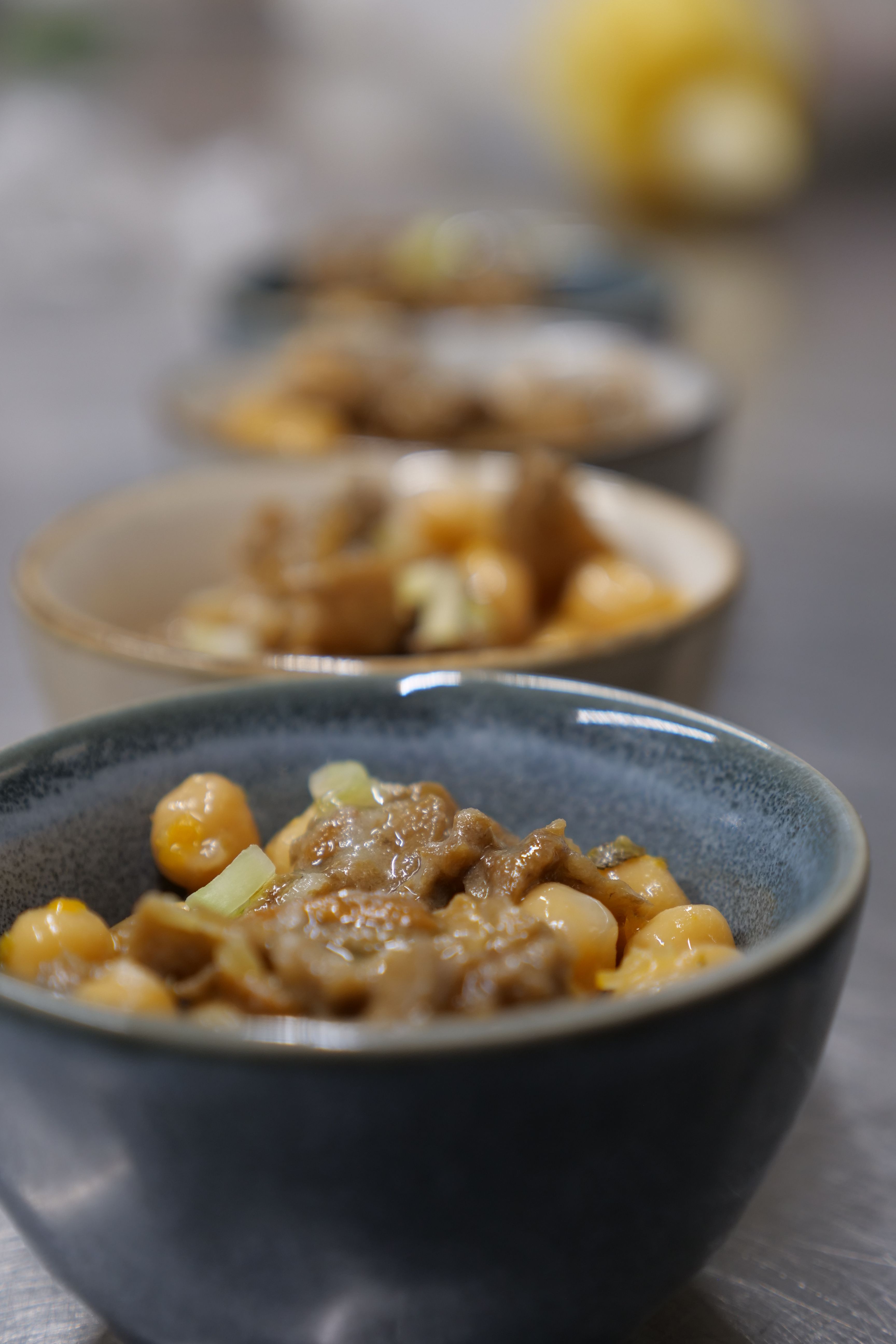 piatti di ceci Agriturismo cena degustazione in cantina Tenuta Trium a Notaresco di Teramo