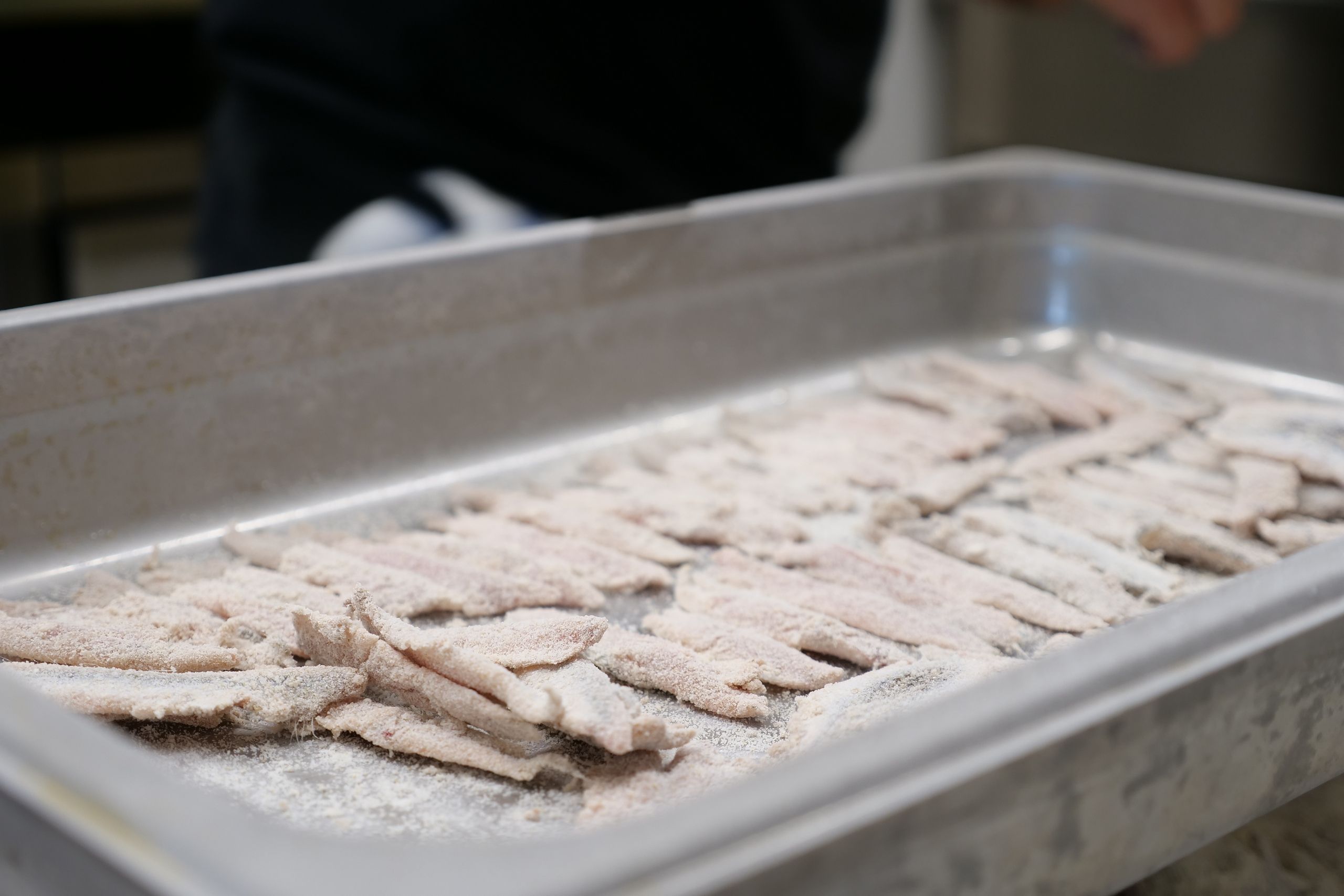 alici fritte Agriturismo cena degustazione in cantina Tenuta Trium a Notaresco di Teramo